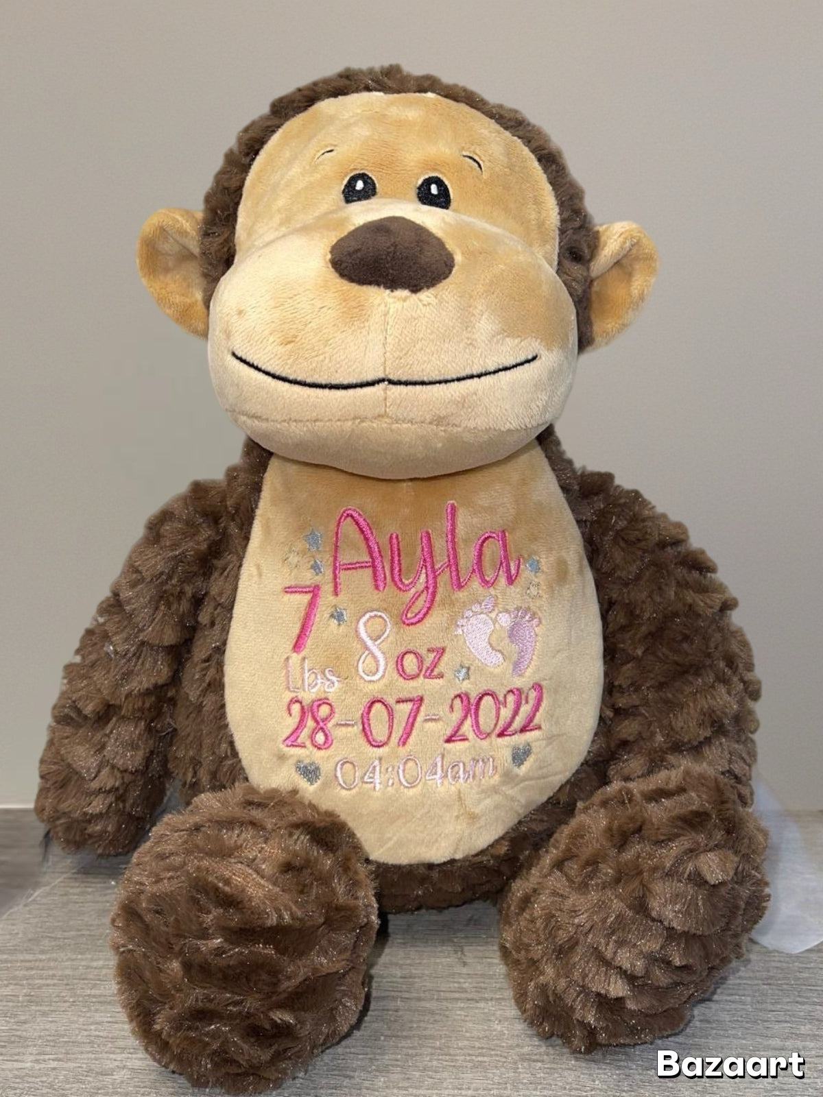 PERSONALISED MEMORY BEARS - MONKEY