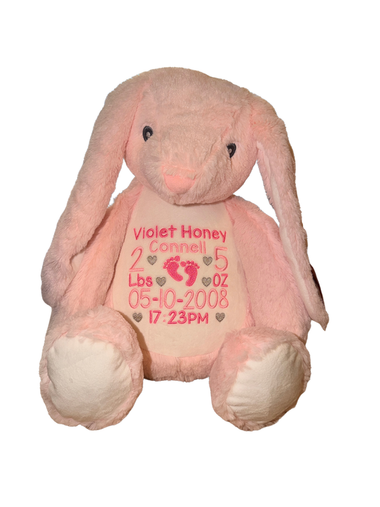 Pink Rabbit Memory bear