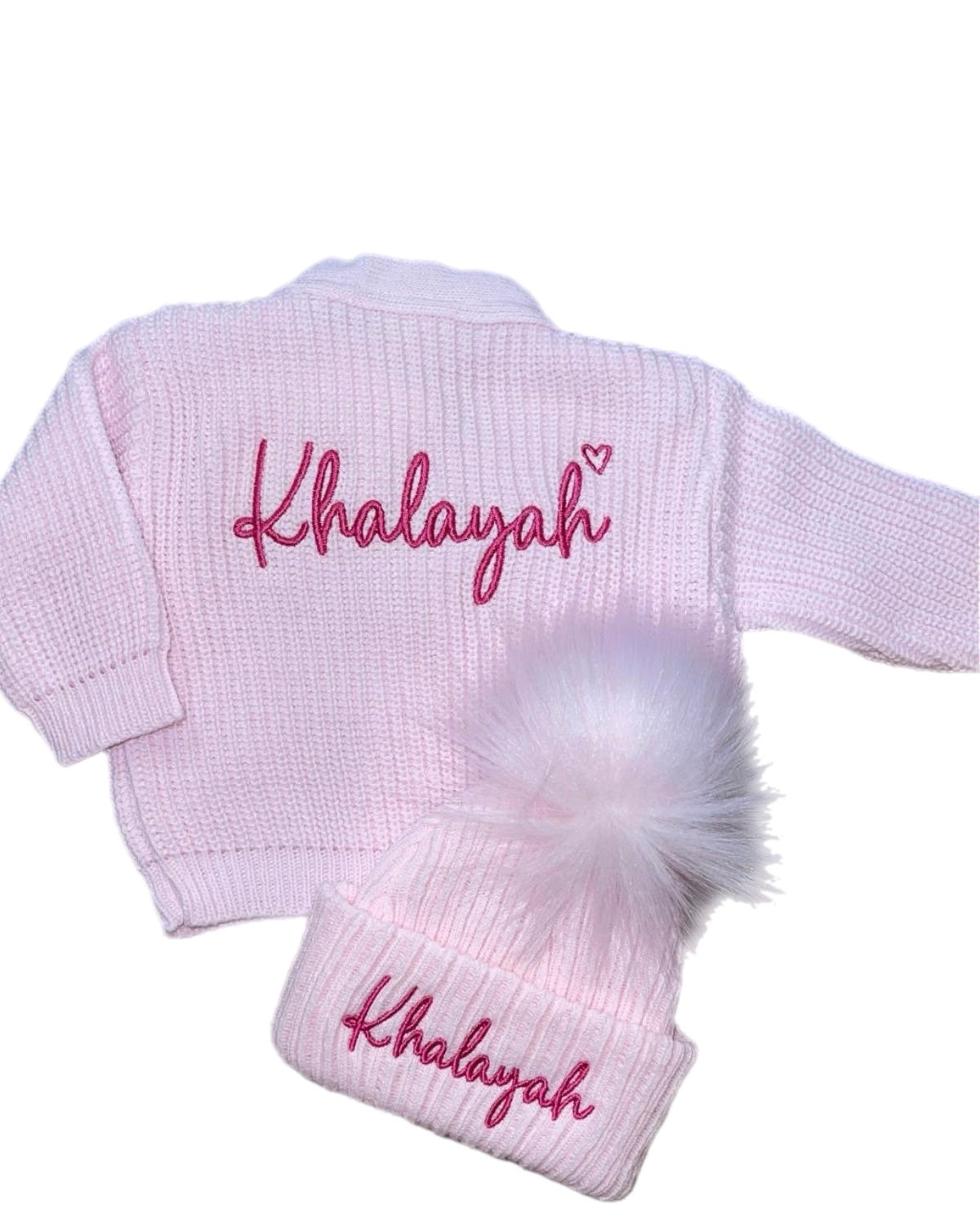 Personalised Hat and Cardigan set