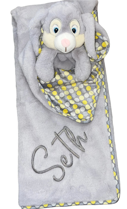 Large bunny security Blankets - FREE TEDDY