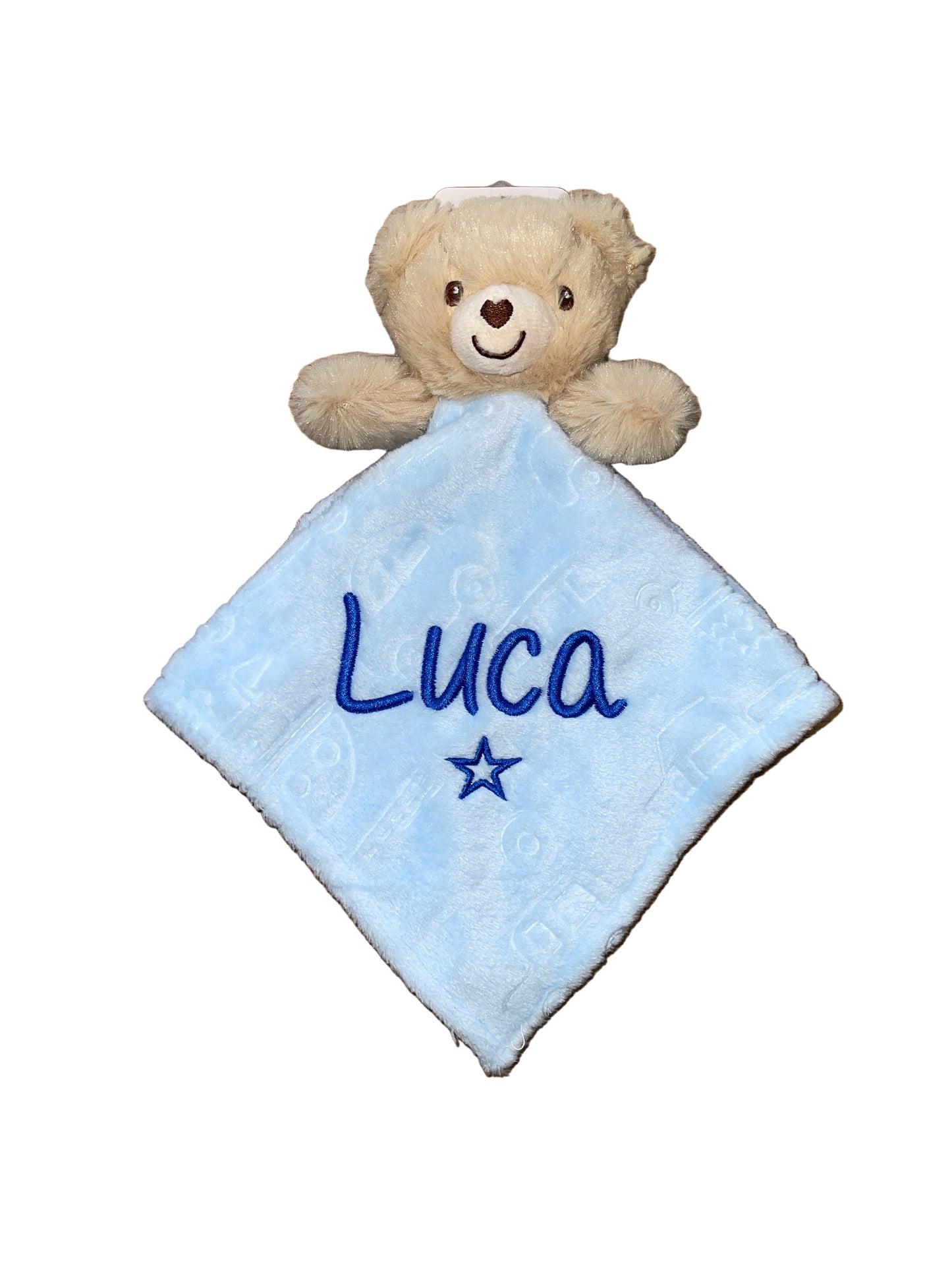 Personalised Blue Bear Comforter