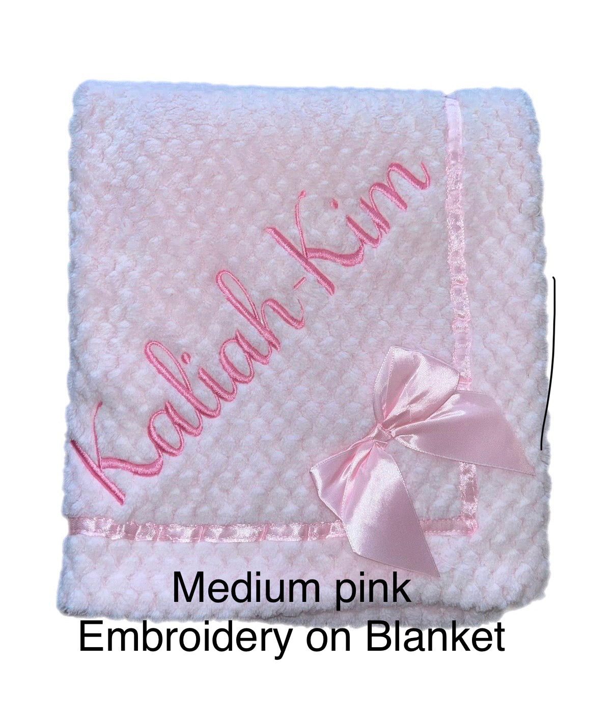 Personalised waffle Bow Blankets