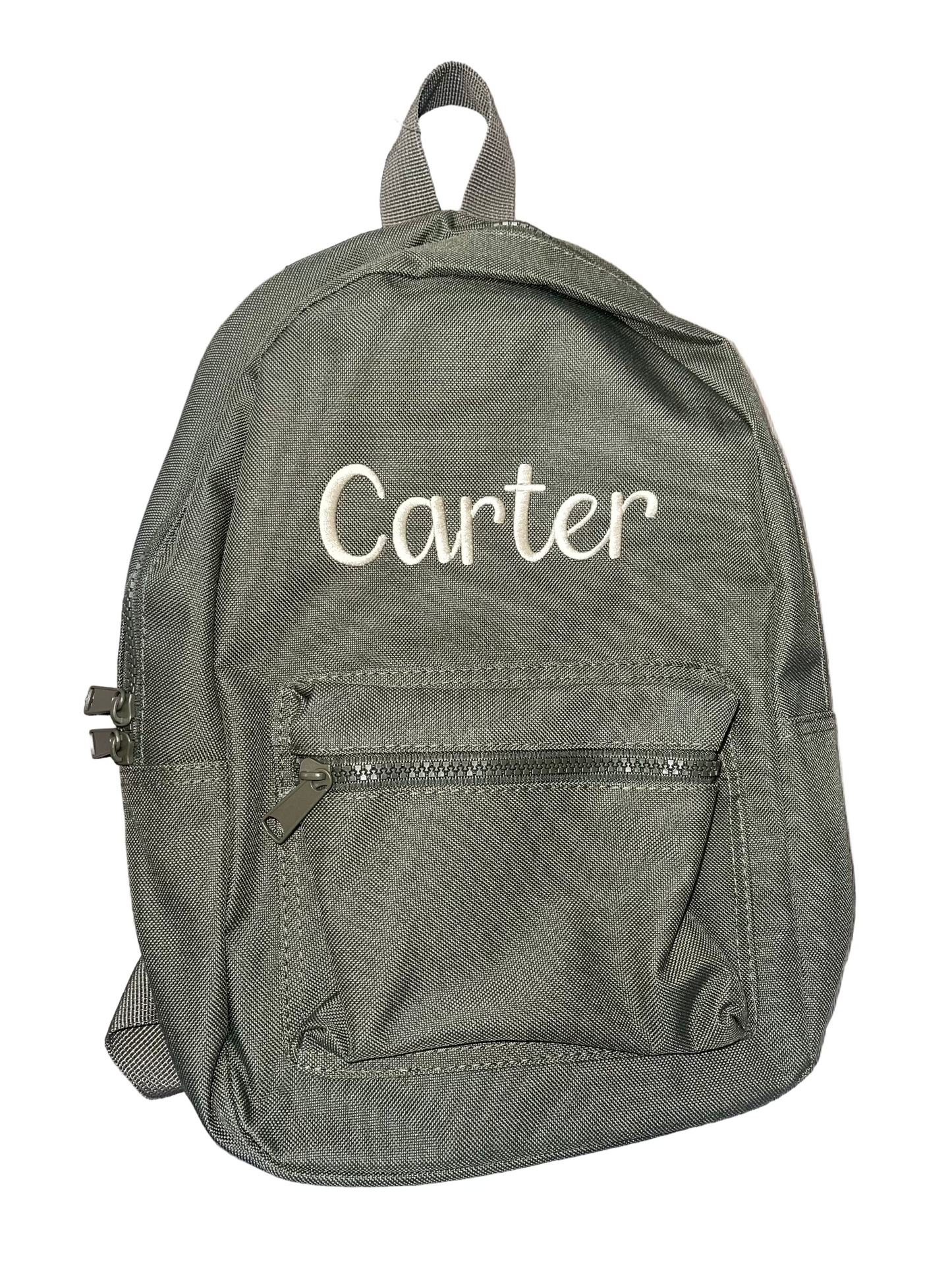 Personalised Khaki Green childrens backpack