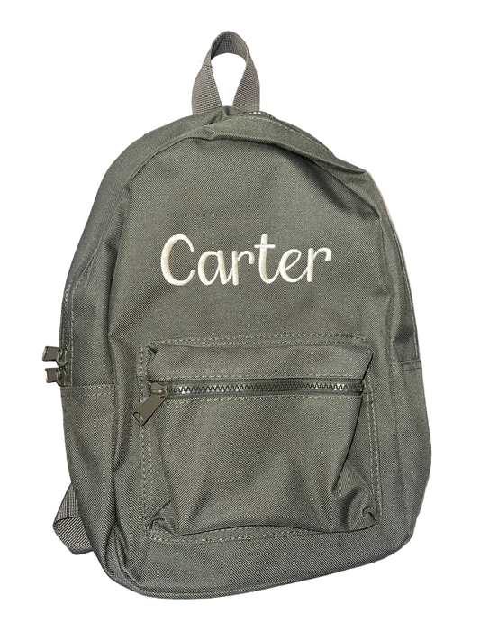 Personalised Khaki Green childrens backpack