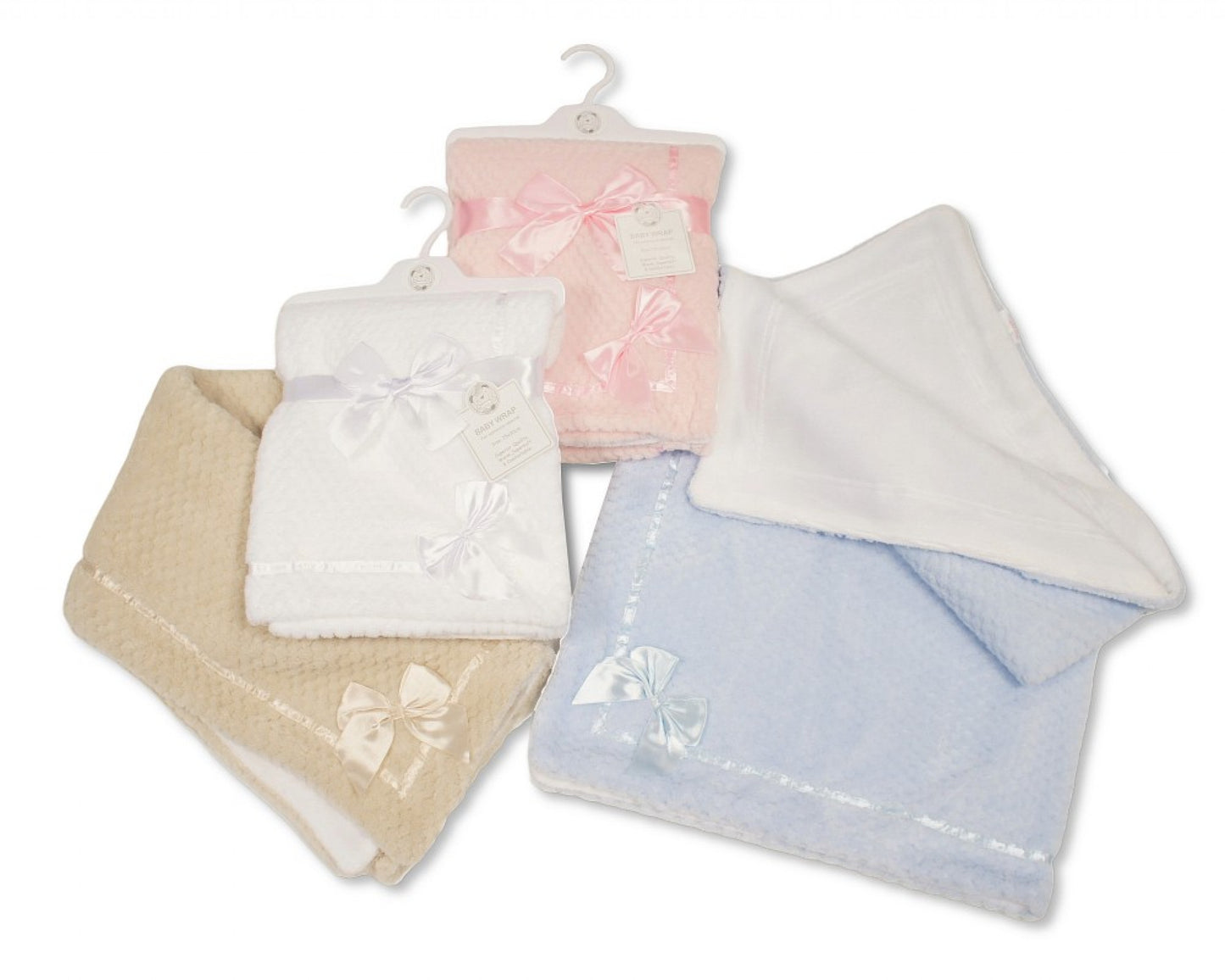 Personalised waffle Bow Blankets