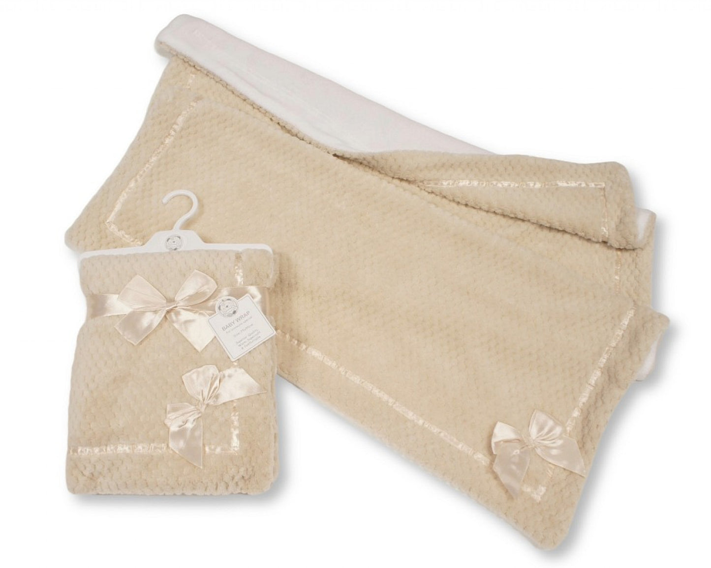 Personalised waffle Bow Blankets