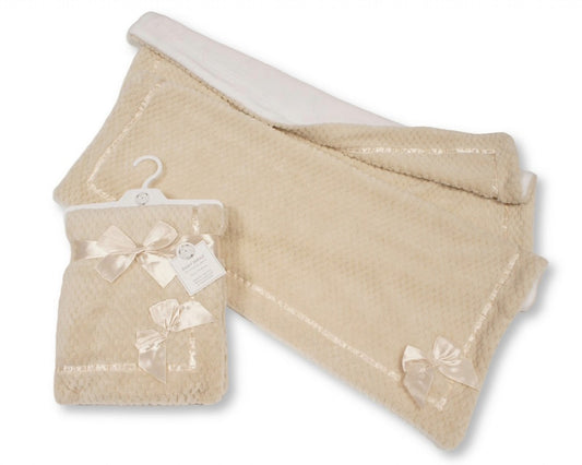 Personalised waffle Bow Blankets