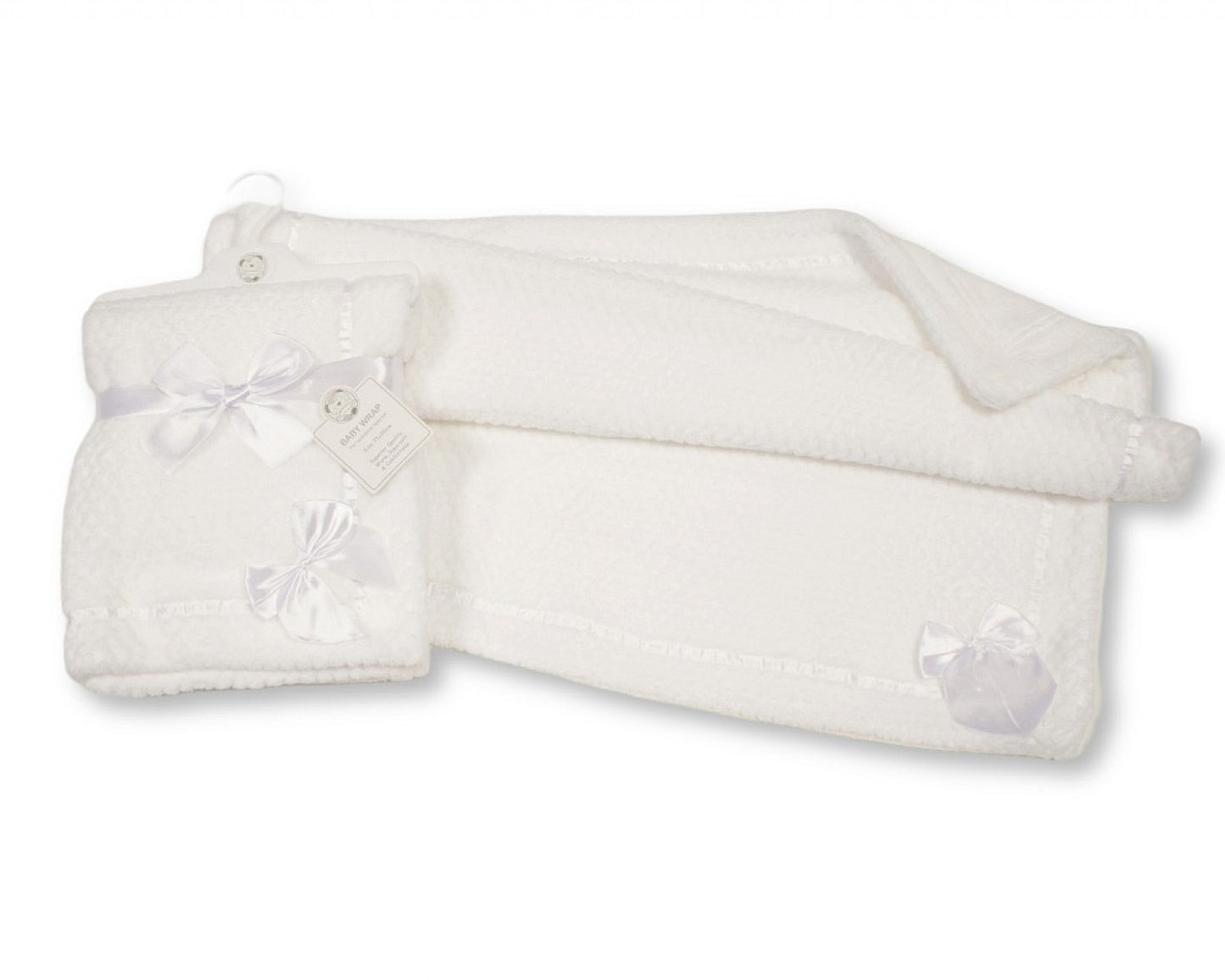 Personalised waffle Bow Blankets