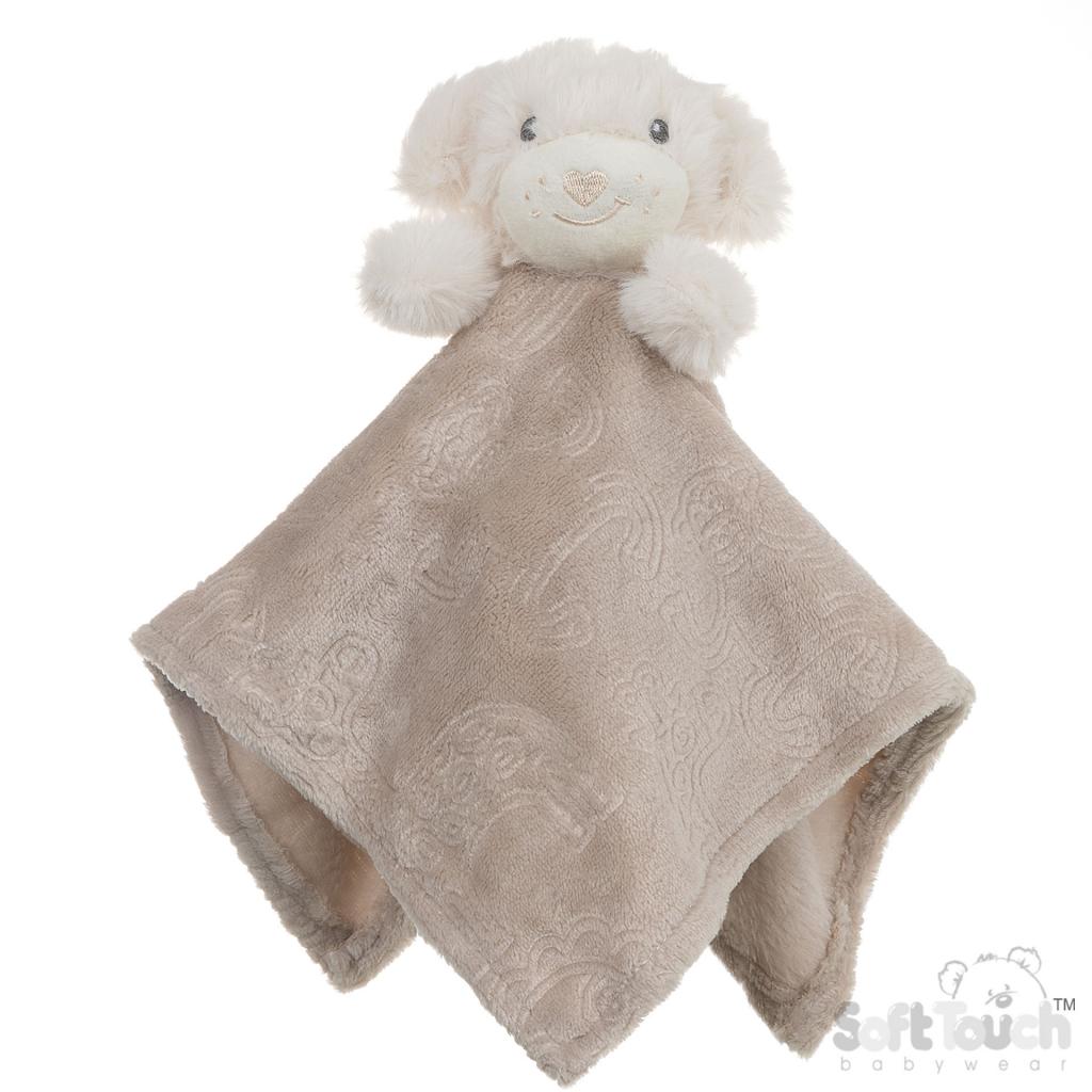 Beige Dog Comforter with embossing