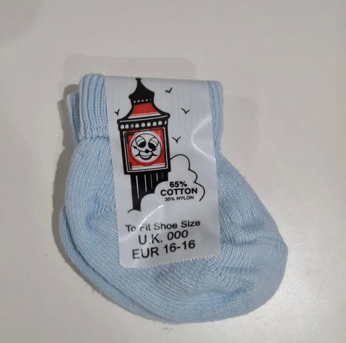 Premature baby socks - Twin pack - Pink/white/blue