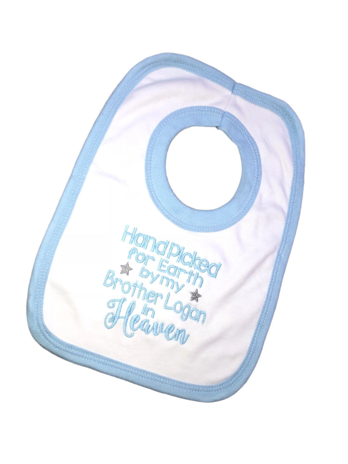 Personalised Hand Picked From Heaven Bib