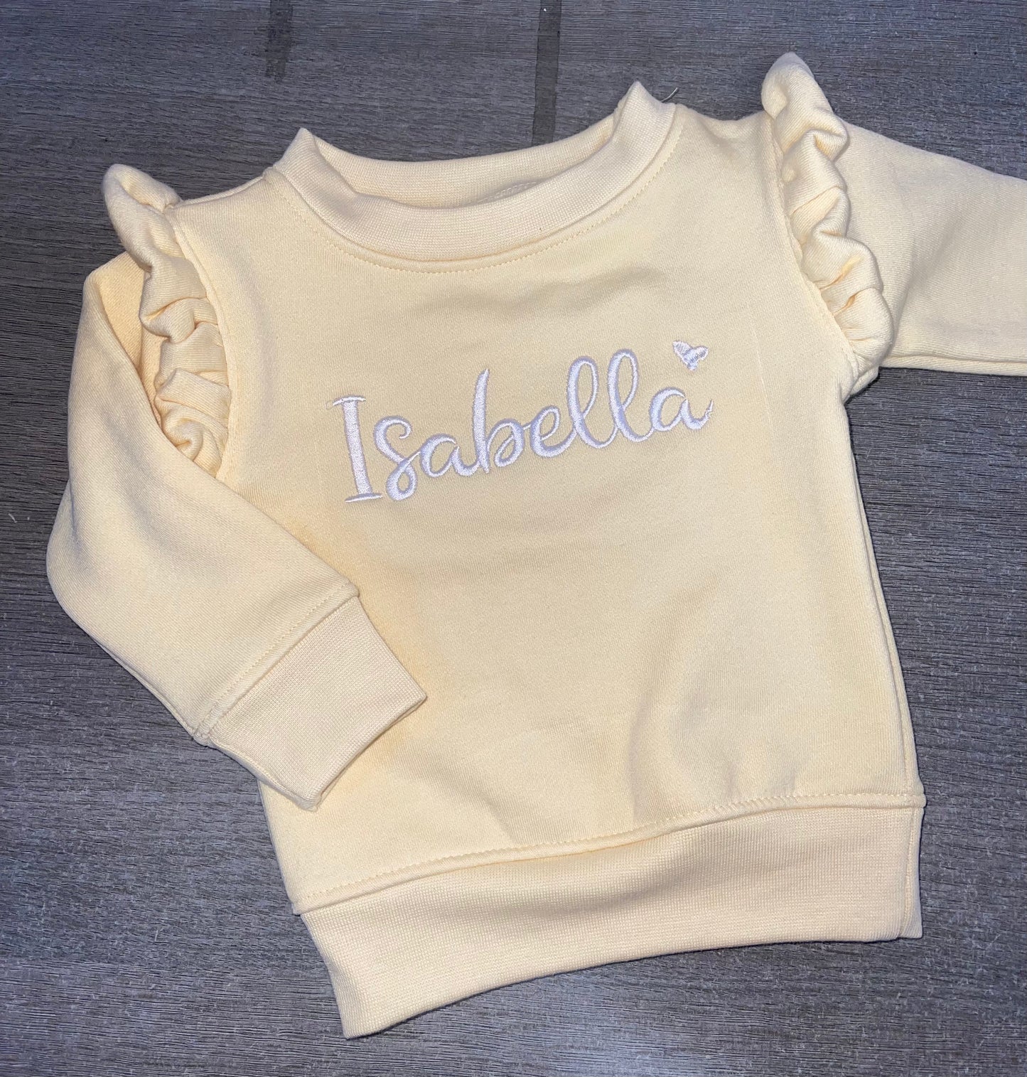 Personalised Lemon Frill Jumper