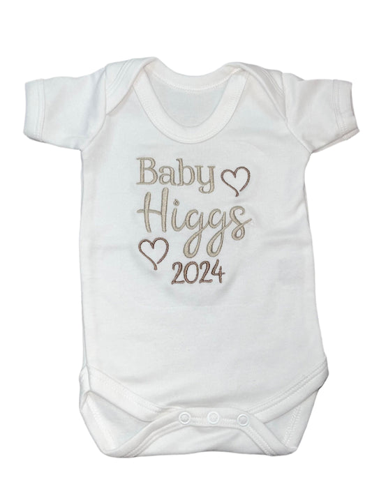 Personalised newborn babies vest - Baby........