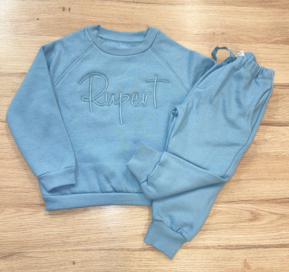 Personalised Dusky Blue Tracksuit
