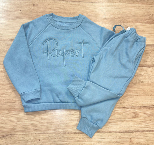 Personalised Dusky Blue Tracksuit