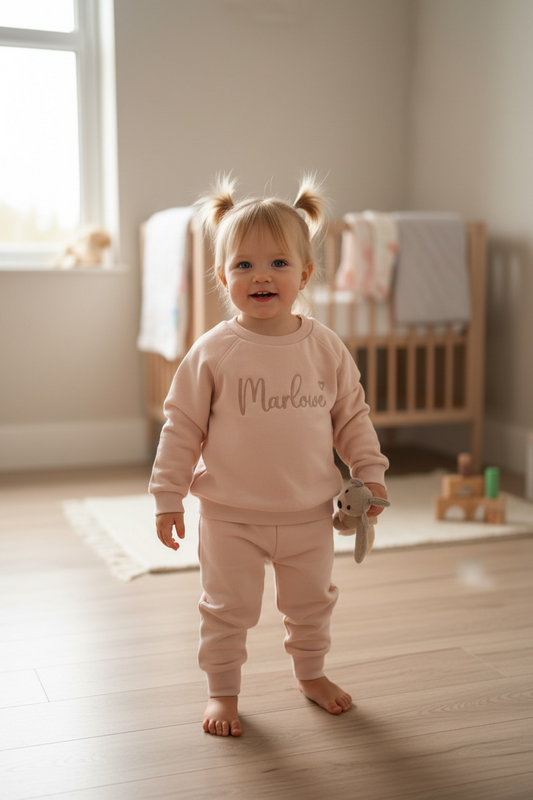 Personalised Blush Pink Tracksuit