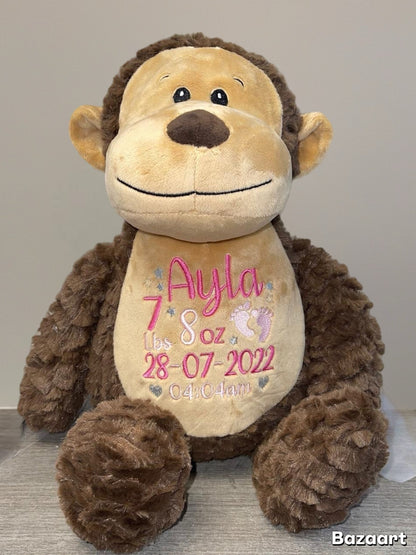 PERSONALISED MEMORY BEARS - MONKEY