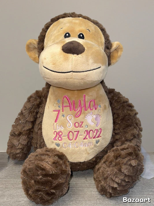 PERSONALISED MEMORY BEARS - MONKEY