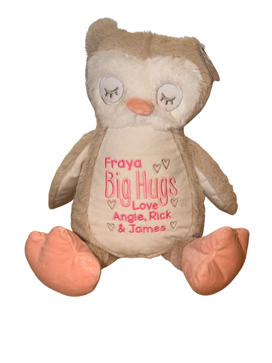 Personalised Owl Memory Teddy