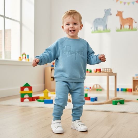 Personalised Dusky Blue Tracksuit