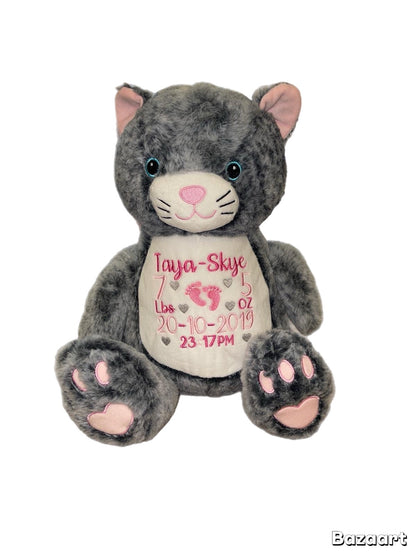 PERSONALISED MEMORY BEARS - CAT