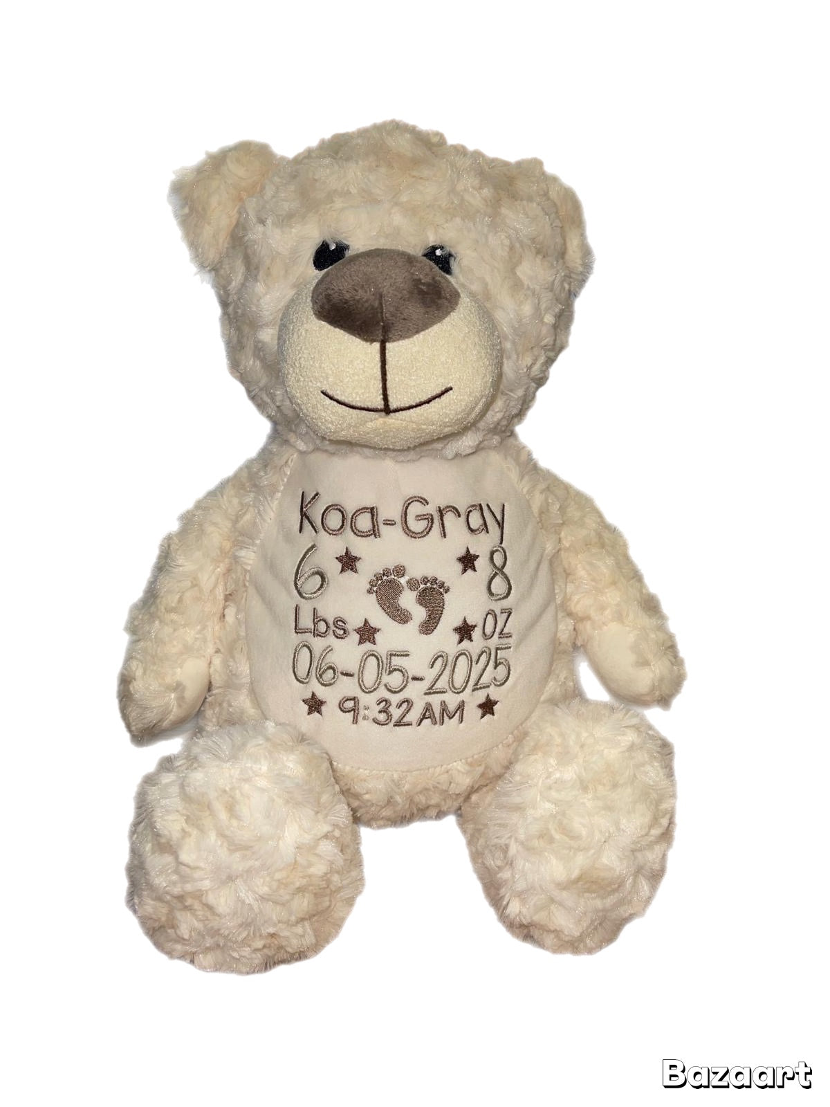 PERSONALISED MEMORY BEARS - CREAM BEAR
