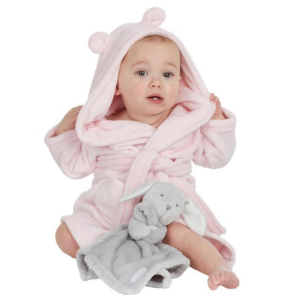 Personalised Soft Pink Hooded Dressing Gown