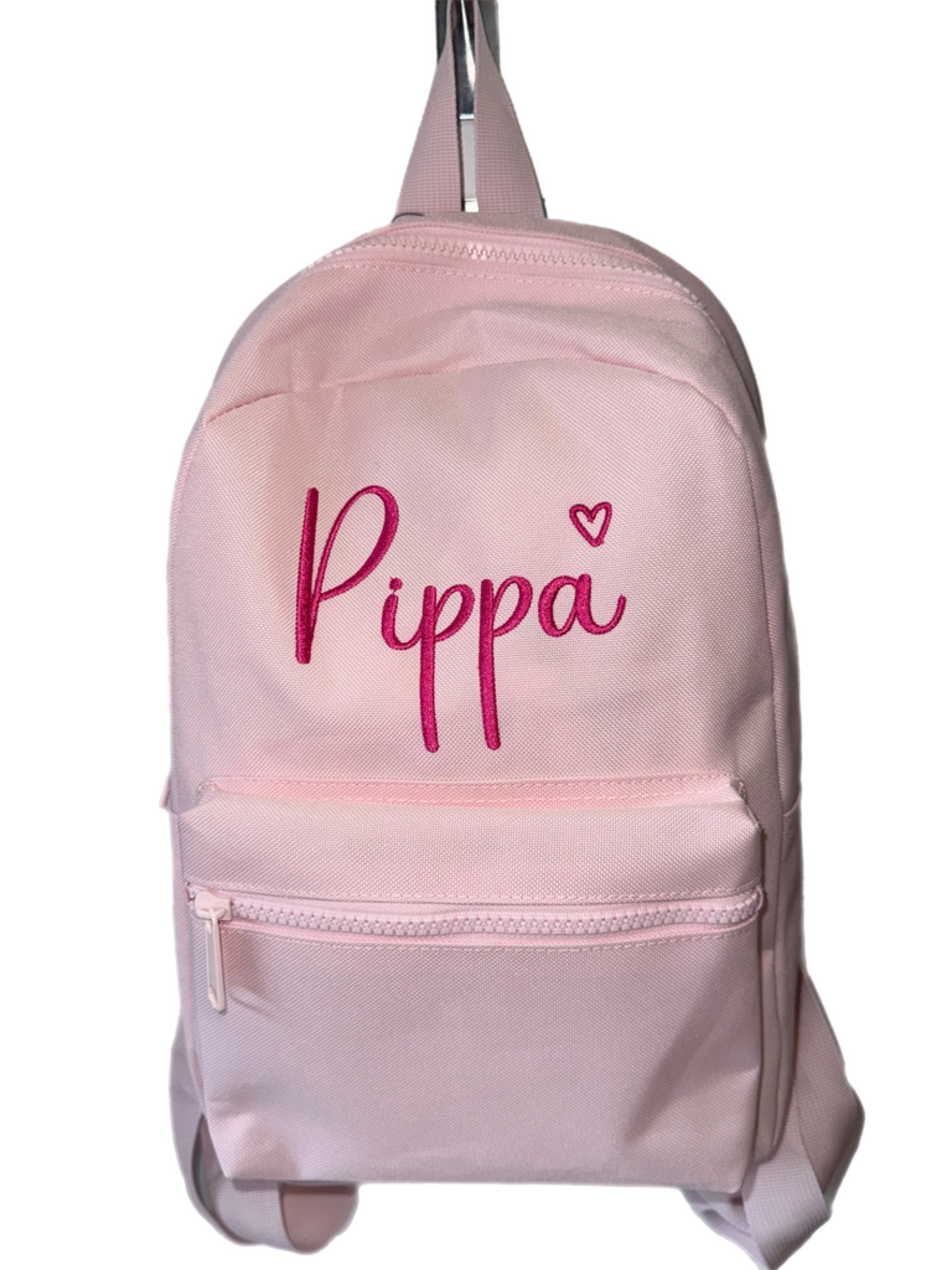 Personalised Pink childrens backpack