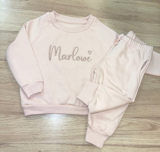 Personalised Blush Pink Tracksuit