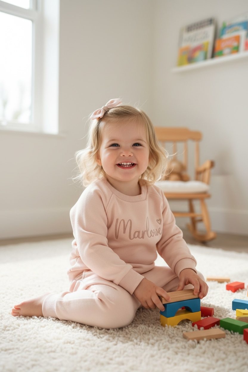 Personalised Blush Pink Tracksuit