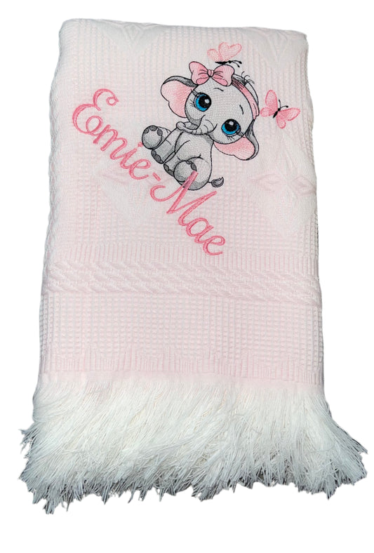 Personalised traditional Shawl - Baby Elephant