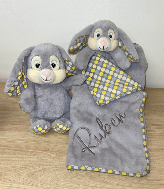 Large bunny security Blankets - FREE TEDDY
