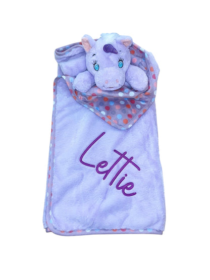 Large Lavender Unicorn security Blanket