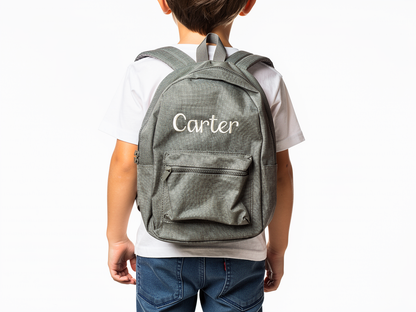 Personalised Khaki Green childrens backpack
