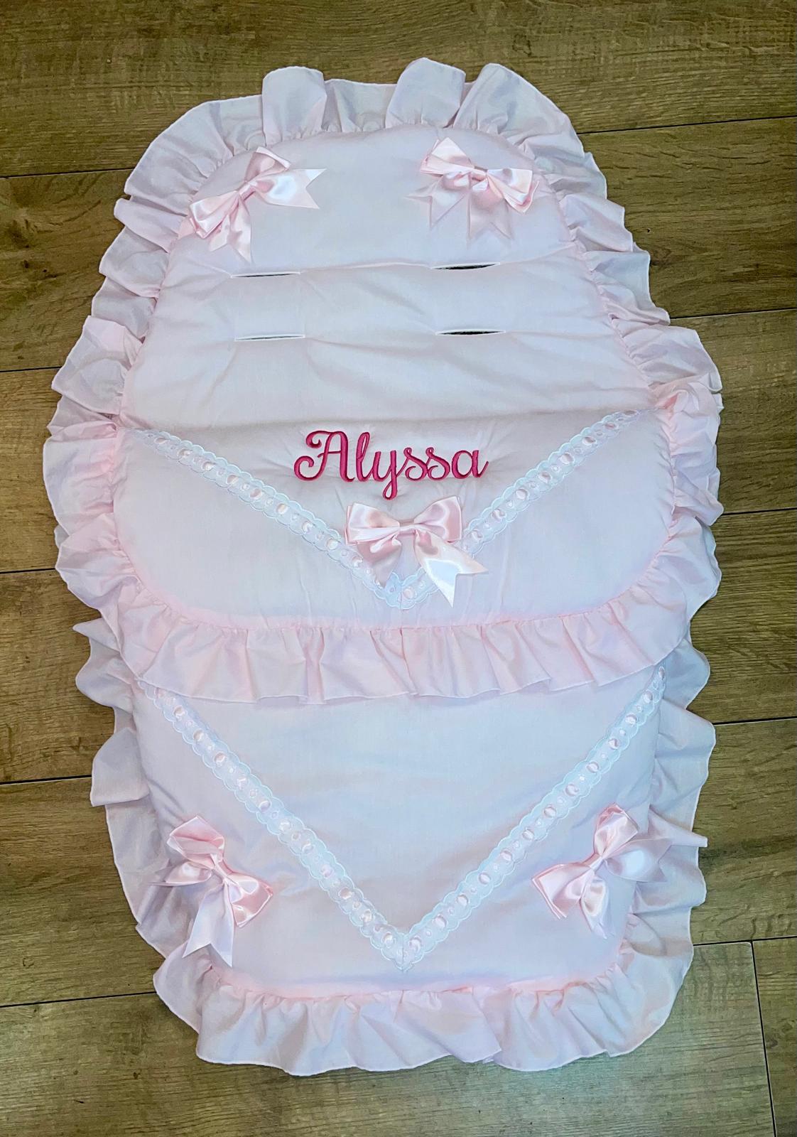 Personalised Pink Five Bow Cosytoes