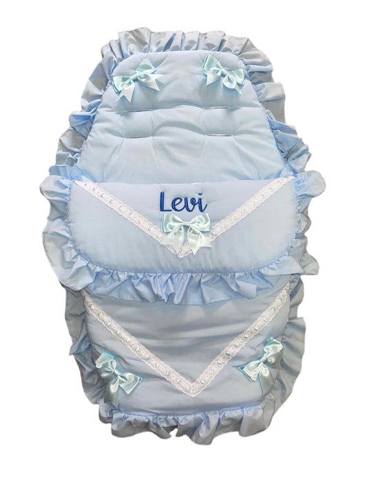 Personalised All Blue 5 Bow Cosytoes