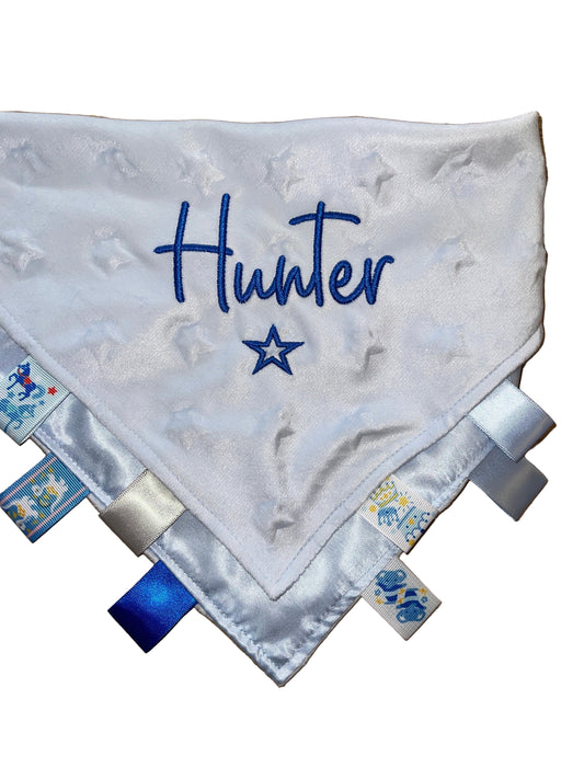 Personalised Blue Star Taggie Comforter