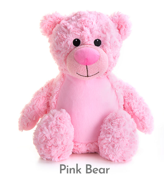 PERSONALISED MEMORY BEARS - PINK BEAR
