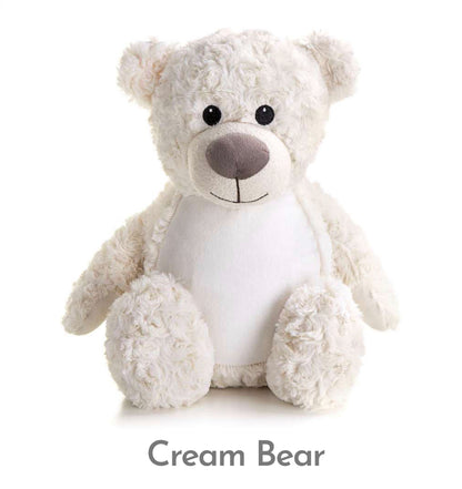 PERSONALISED MEMORY BEARS - CREAM BEAR