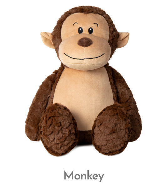 PERSONALISED MEMORY BEARS - MONKEY