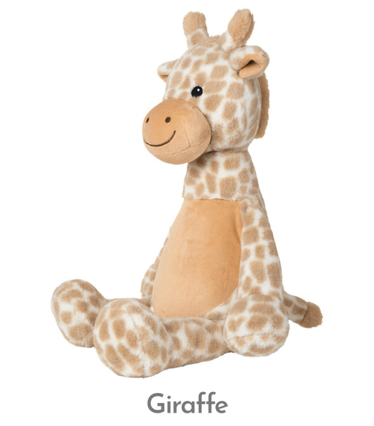 PERSONALISED GIRAFFE MEMORY BEARS -