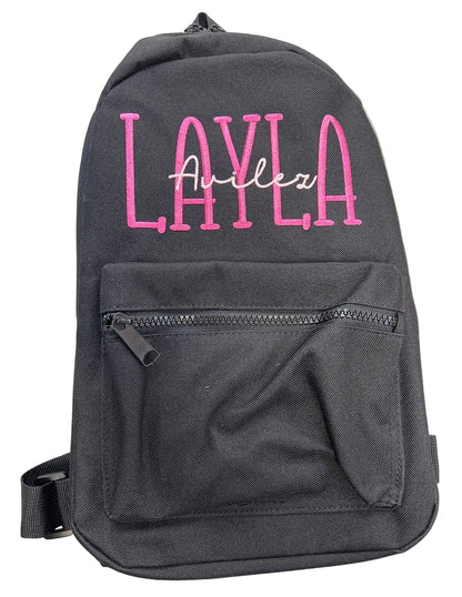 Personalised Black childrens backpack