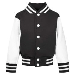 Personalised Black & White Varsity Jacket