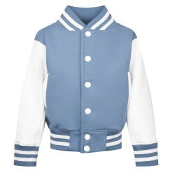 Personalised Blue & White Varsity Jacket