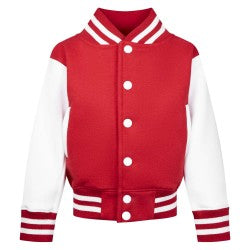 Personalised Red & White Varsity Jacket