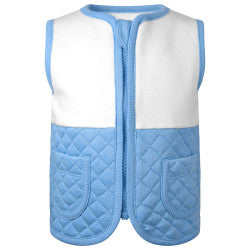 Personalised Quilted Gilet in Blue & White