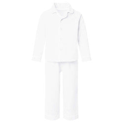 Personalised Long Sleeve Pyjamas White