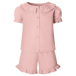 Personalised Frill T-Shirt & Shorts Blush