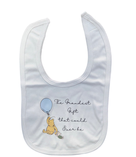 Slogan bib The Grandest Gift Boy