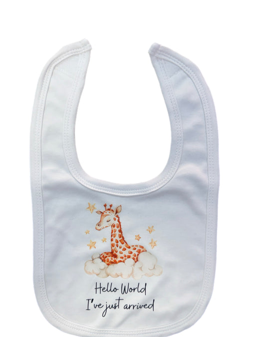 Slogan bib Hello World